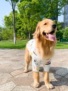 1pc Cartoon Graphic Pet Tee For Cat And Dog For Summer - Multicolor - View 3