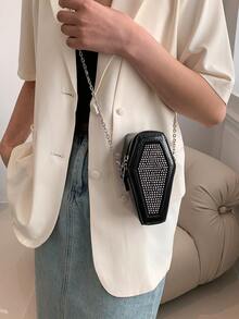 Túi Đeo Vai Mini Túi Đeo Chéo Có Khóa Kéo Cho Nữ, Túi Đeo Chéo Gothic - màu đen - Xem 7