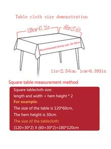 1 Khăn Trải Bàn Màu Trơn, Khăn Trải Bàn Polyester Màu Xanh Hải Quân Cho Bàn Ăn - Màu xanh hải quân - Xem 3