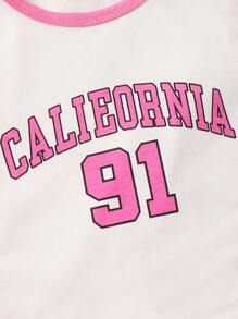 Sparklyn Tween Girl Letter Graphic Tank Top & Pleated Skirt - Multicolor - View 4