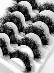 5對超長假睫毛 - 黑色 - 查看 3