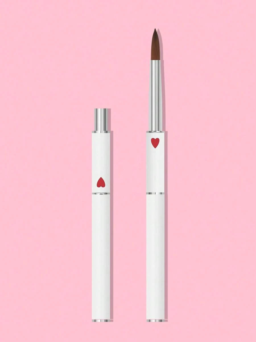 Bút vẽ móng tay in hình trái tim, 1 cọ vẽ móng tay chuyên nghiệp bằng nhôm cho tiệm - trắng - Xem 1