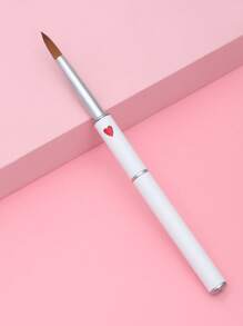 Bút vẽ móng tay in hình trái tim, 1 cọ vẽ móng tay chuyên nghiệp bằng nhôm cho tiệm - trắng - Xem 5