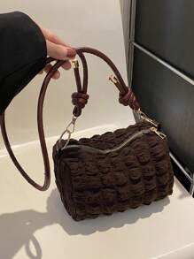 Mini Bucket Bag Brown Fashionable For Daily - Coffee Brown - View 1