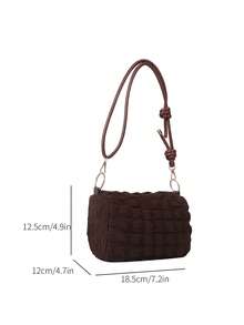 Mini Bucket Bag Brown Fashionable For Daily - Coffee Brown - View 3