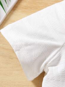 SHEIN 小男童補丁貼口袋襯衫連體短褲