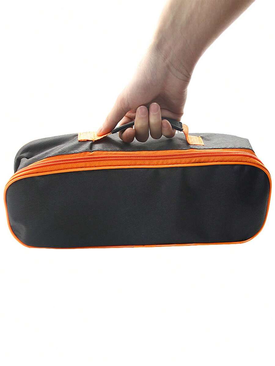 Túi đựng dụng cụ Colorblock Tay cầm di động dành cho dụng cụ hoạt động ngoài trời Túi hộp đựng dụng cụ - màu đen - Xem 1