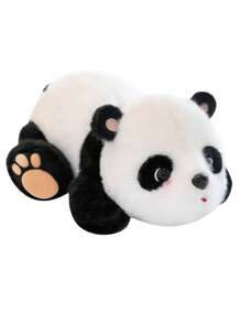 Molutian 10 pulgadas Lindo Panda de peluche pequeño bebé Panda peluche Kawaii Panda peluches habitación decoración regalo - Blanco y Negro - Ver 1