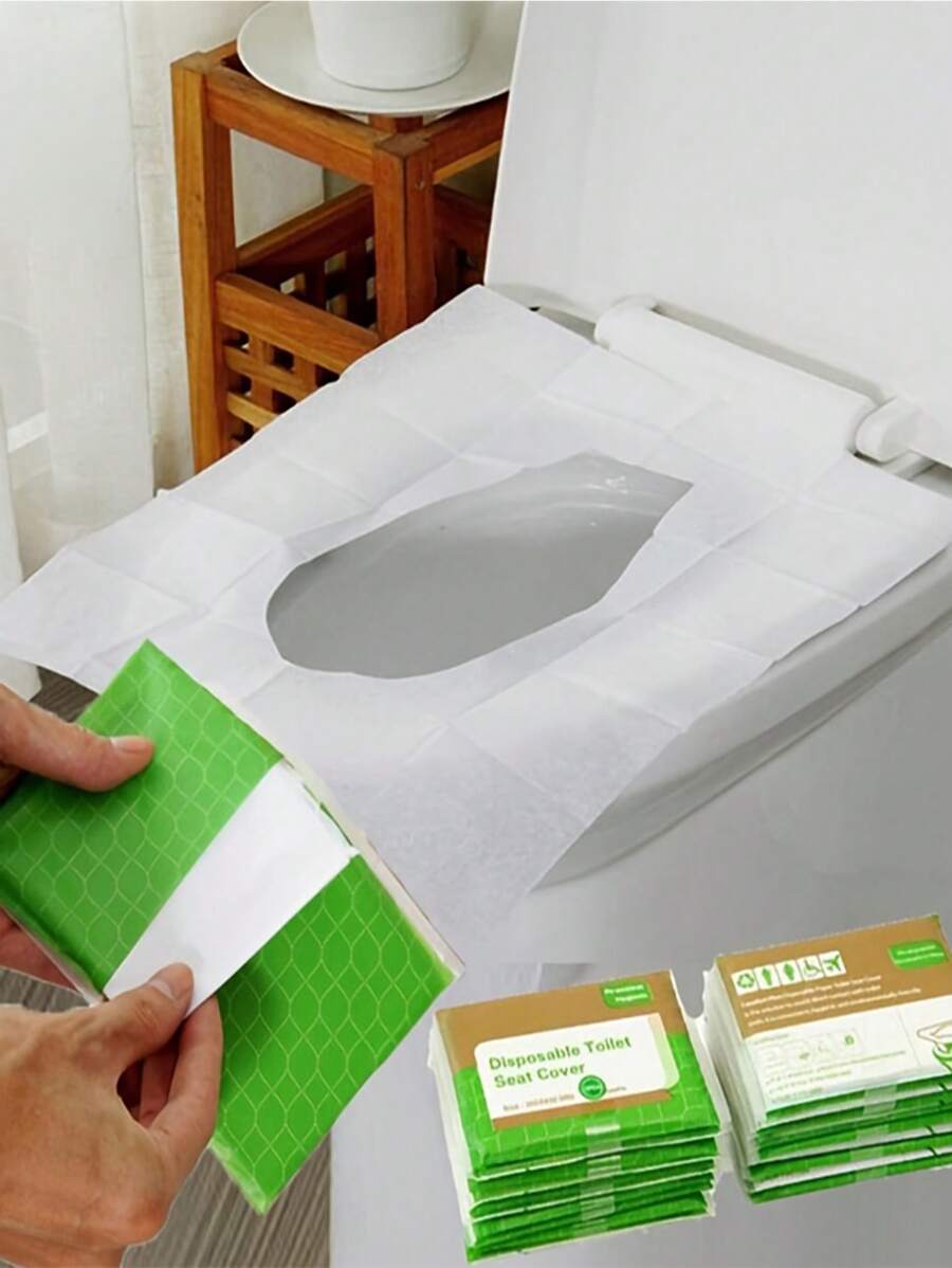 10/20/30/50pcs Disposable Toilet Seat Cover - White - View 1