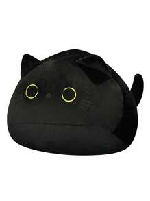 Molutian 2種尺寸可選擇的黑貓毛絨玩具,軟毛絨布娃娃貓毛絨玩具幼兒毛絨玩具,可愛毛絨玩具貓娃娃動漫貓毛絨玩具孩子的禮物男孩女孩朋友房間裝飾情人節禮物 - 黑色 - 查看 4