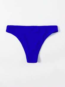 SHEIN Swim Bottom de bikini unicolor - azul real - Ver 2