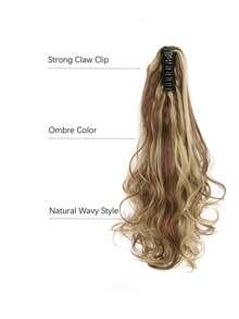 爪夾長款卷馬尾合成纖維接髮 - 彩色 - 查看 5