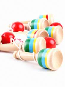 Wooden skill cup hand eye coordination toy, children's skill cup game, kindergarten puzzle traditional nostalgia, classic gifts, skill throwing training game, randomly send one