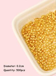 500pcs 0.2Cm Copper Positioning Buckle For DIY Jewelry Making - Yellow Gold - View 3