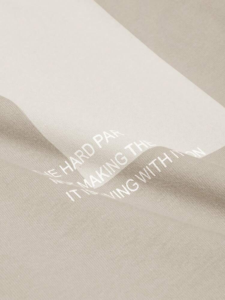 Men Cotton Slogan Graphic Tee