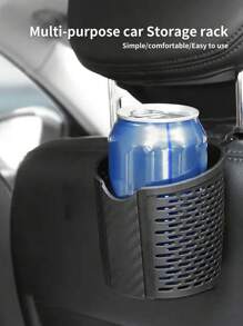 1pc Car Seat Back Multifunctional Water Cup Holder - Black - View 1
