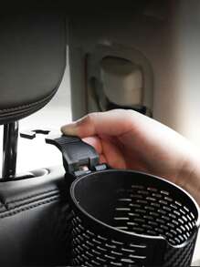 1pc Car Seat Back Multifunctional Water Cup Holder - Black - View 4