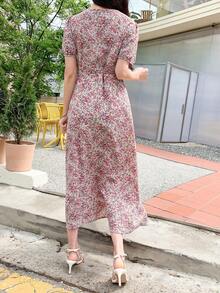 DAZY Đầm Thắt nút Trọn gói Họa tiết hoa Boho - Nhiều màu - Xem 2