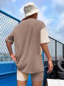 SHEIN MOOSTA à blocs de couleurs T-shirt & Short cycliste
