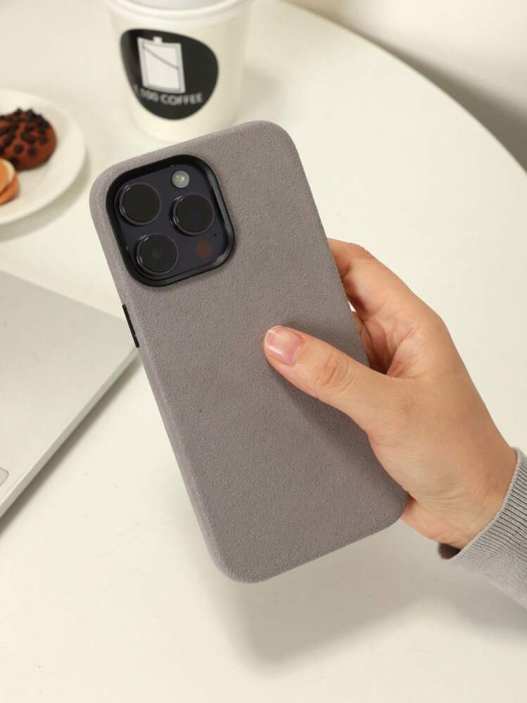 Enfärgat telefonfodral - Grå - Visa 6