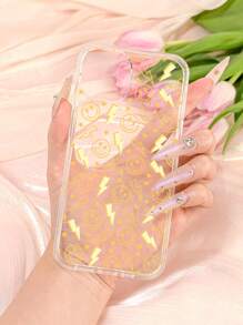 Ốp điện thoại trong suốt họa tiết khuôn mặt hoạt hình - Nhiều màu - Xem 2