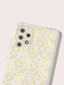 Ốp điện thoại trong suốt họa tiết khuôn mặt hoạt hình - Nhiều màu - Xem 3