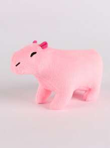 Molutian 7.08英寸模擬粉色水豚毛絨玩具毛茸茸水豚玩偶柔軟填充玩具動物兒童生日禮物 - 粉色 - 查看 2