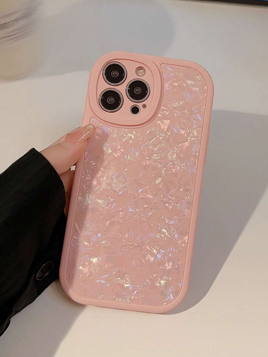 Gucadi 夢幻粉紅貝殼圖案防摔手機殼相容 Iphone 15/15 Plus/15 Pro/15 Pro Max - 粉色 - 查看 1