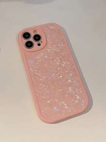 Gucadi 夢幻粉紅貝殼圖案防摔手機殼相容 Iphone 15/15 Plus/15 Pro/15 Pro Max - 粉色 - 查看 3