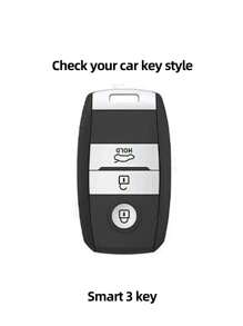 1set Keychain & Car Key Case Compatible With Kia, Key Fob Cover - Multicolor - View 4