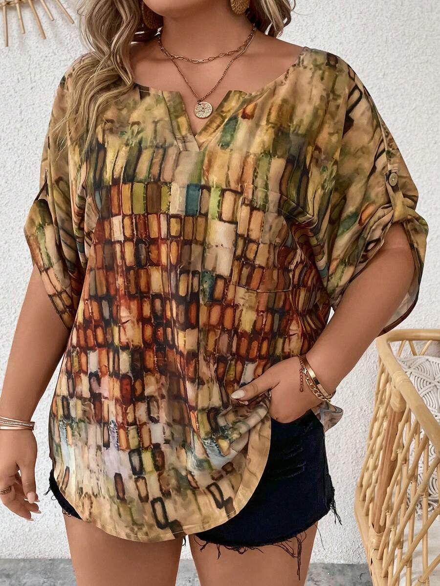 EMERY ROSE Áo sơ mi Plus Size Tất cả trên in Giải trí - Nhiều màu - Xem 1