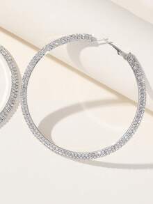 1 Châu Âu Và Châu Mỹ Thời Trang Và Sáng Bóng Đá Đôi Khuyên Tai Vòng Cho Hộp Đêm, Thanh Lịch Và Khí Quyển Cho Đảng Trang Sức Đồng - Bạc - Xem 5