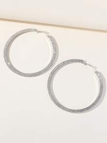 1 Châu Âu Và Châu Mỹ Thời Trang Và Sáng Bóng Đá Đôi Khuyên Tai Vòng Cho Hộp Đêm, Thanh Lịch Và Khí Quyển Cho Đảng Trang Sức Đồng - Bạc - Xem 6