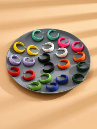 極簡風格開口耳環