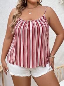 SHEIN VCAY Plus Striped Print Cami Top