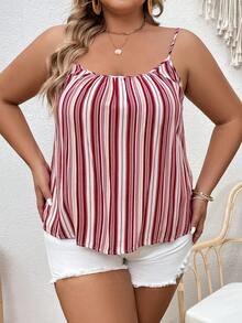 SHEIN VCAY Plus Striped Print Cami Top