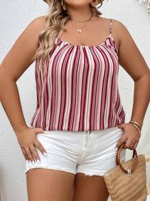 SHEIN VCAY Plus Striped Print Cami Top