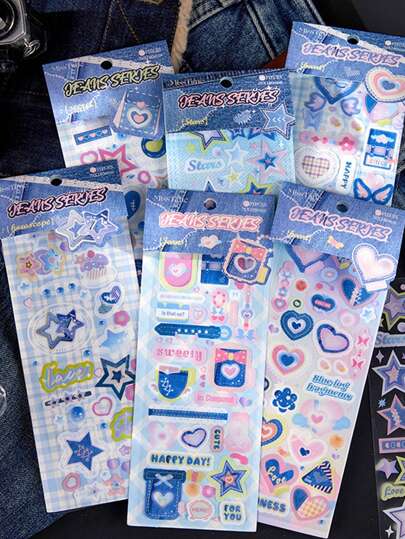 1pc Mixed Pattern Assorted Sticker, Vintage Multi-purpose Decorative Sticker For DIY Craft, Hand Account, Decoration