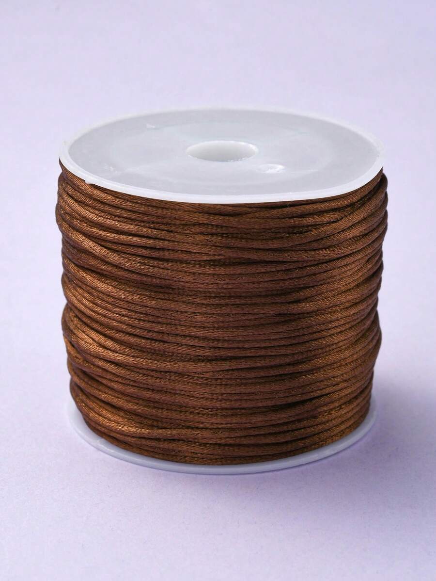 關於尼龍燈芯絨緞面燈芯絨適用於串珠珠寶製作中國結駱駝30m/卷1MM尼龍燈芯絨DIY首飾製作 - 棕色 - 查看 1