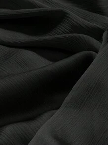 DAZY Solid Elastic Waist Wide Leg Trousers - Black - View 5