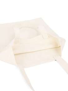 Túi Mua Sắm Nhỏ Hoạt Hình Đồ Họa Khủng Long Preppy - Màu be - Xem 3