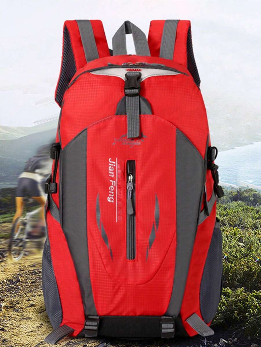 Ba lô chống nước 40L Túi thể thao ngoài trời lớn Túi du lịch Đi bộ đường dài Cắm trại Ba lô - Đỏ - Xem 1