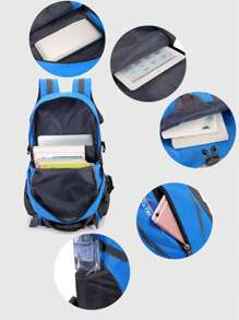40L Waterproof Backpack Large Outdoor Sport Bag Travel Hiking Camping Rucksack - Blue - View 3