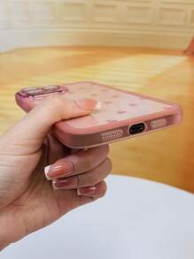 Pink Cherry Pattern Anti-Fall Phone Case - Multicolor - View 5