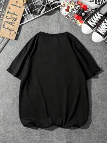 Áo thun & Áo lót Nam Lá thư Giải trí - màu đen - Xem 2