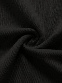 GENTILAND Men Cotton Button Front Polo Shirt - Black - View 6