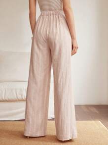 MOTF PREMIUM STRIPED LINEN VISCOSE PANTS - Multicolor - View 7