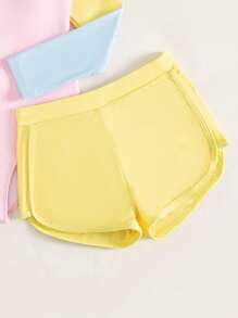 SHEIN Traje De Baño De Una Pieza Con Bloque De Colores Y Pantalones Cortos De Natación Para Chicas Preadolescentes - Multicolor - Ver 4
