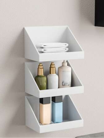 1入組素色壁掛式儲物架