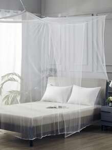 1 Lưới Chống Muỗi Đồng Màu, Lưới Chống Muỗi Bằng Vải Tối Giản Cho Gia Đình - trắng - Xem 3